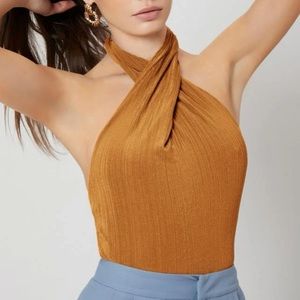 Fitted halter top